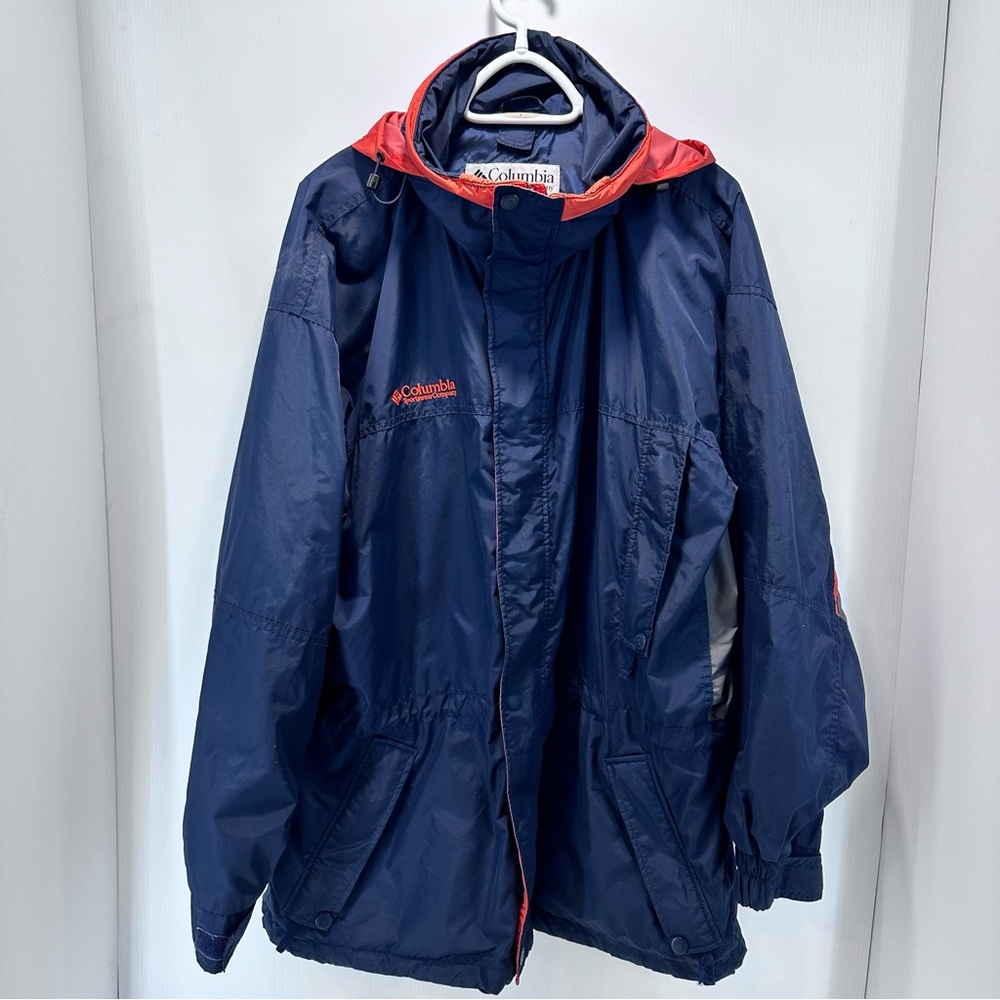 Columbia Sportswear Jacket‎ Windbreaker Men’s Large Packable Rainhood Gorpcore